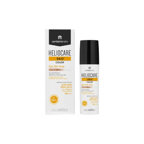 HELIOCARE 360 OIL-FREE APSAUGINIS GELIS NUO SAULĖS SPF50+, 50 ML (Bronze)