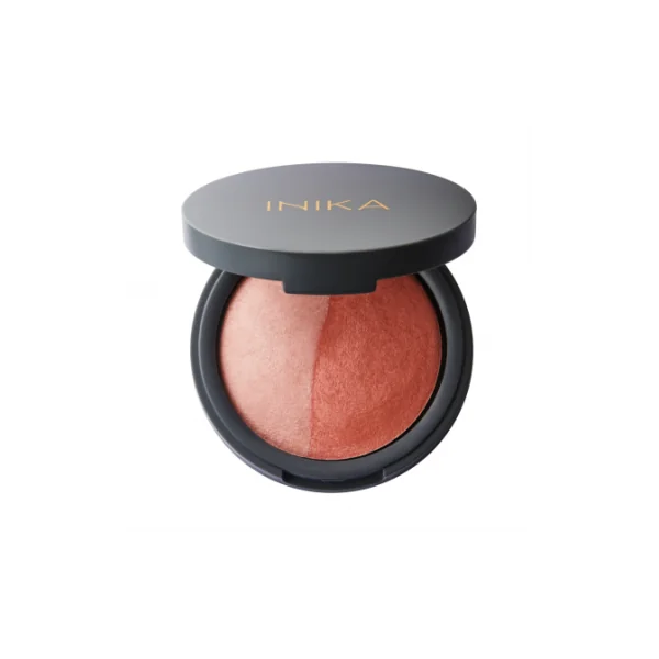 INIKA KOMPAKTINIAI MINERALINIAI SKAISTALAI DUO - Burnt Peach, 6.5g