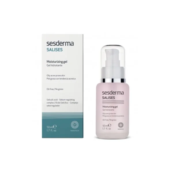 SESDERMA SALISES DRĖKINAMASIS GELIS Į AKNĘ LINKUSIAI ODAI, 50 ml