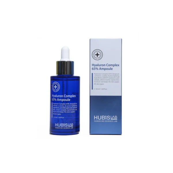 HUBISLAB AMPULĖ SU 65% HIALURONO RŪGŠTIES KOMPLEKSU, 50 ML