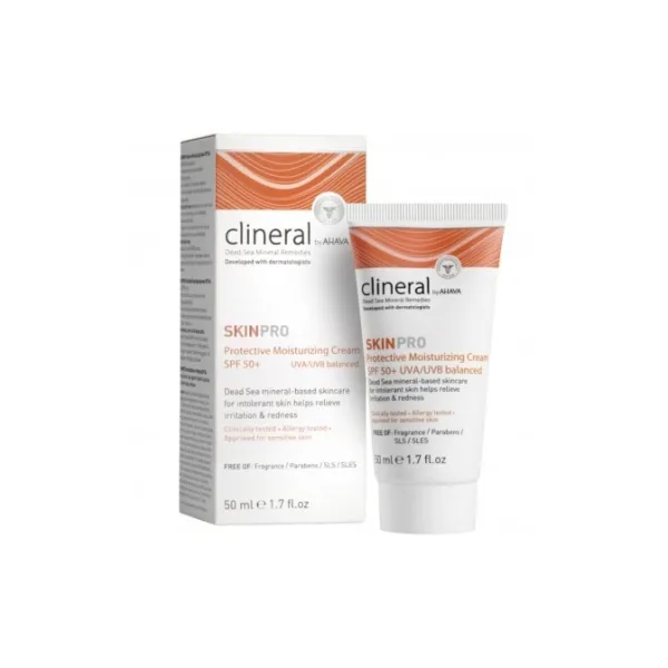 AHAVA CLINERAL SKINPRO APSAUGINIS DRĖKINAMASIS KREMAS SPF 50, 50 ML