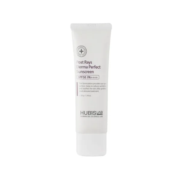 HUBISLAB POST RAYS DERMA PERFECT VEIDO KREMAS NUO SAULĖS SPF 50, 50 G