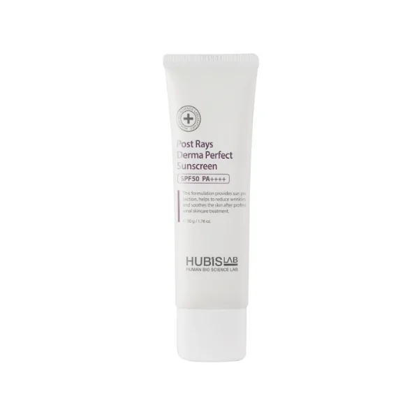 HUBISLAB POST RAYS DERMA PERFECT VEIDO KREMAS NUO SAULĖS SPF 50, 50 G