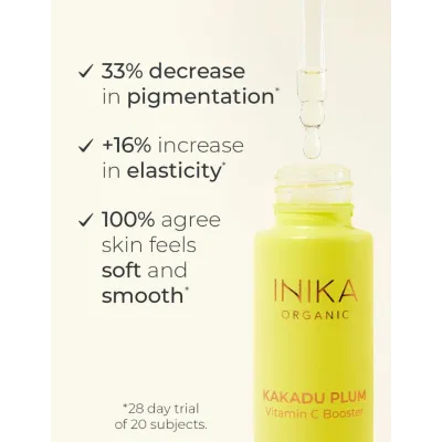 INIKA ORGANIC SERUMAS SU VITAMINU C IR KAKADU PLUM EKSTRAKTU, 15 ML INIKA ORGANIC SERUMAS SU VITAMINU C IR KAKADU PLUM EKSTRAKTU, 15 ML