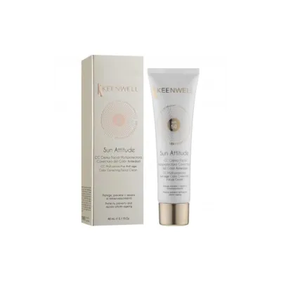 KEENWELL SUN ATTITUDE APSAUGINIS CC KREMAS SU SPALVA SPF 50, 60 ml