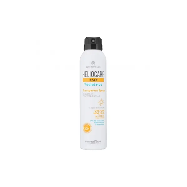 HELIOCARE 360 PEDIATRICS TRANSPARENT PURŠKIAMA APSAUGINĖ PRIEMONĖ VAIKAMS SPF50+, 200 ML