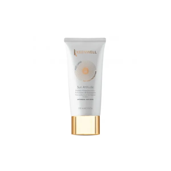 KEENWELL SUN ATTITUDE ANTI-SAND APSAUGINĖ ĮDEGI SKATINANTI EMULSIJA KŪNUI SPF50, 150 ML